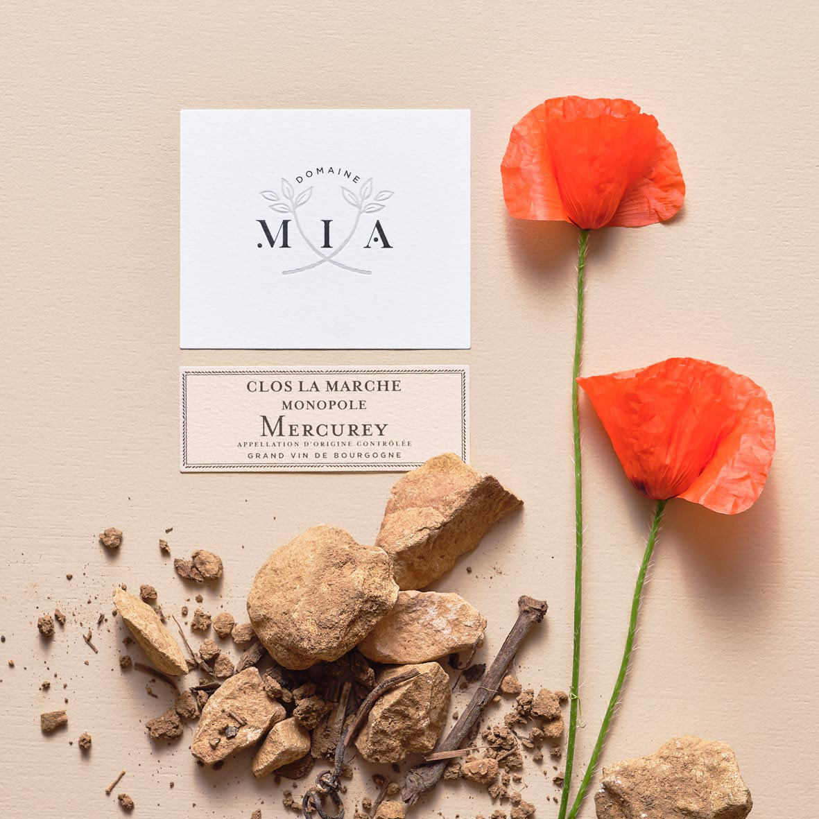Etiquette Clos La Marche Monopole - Grand Vin de Bourgogne - Domaine Mia