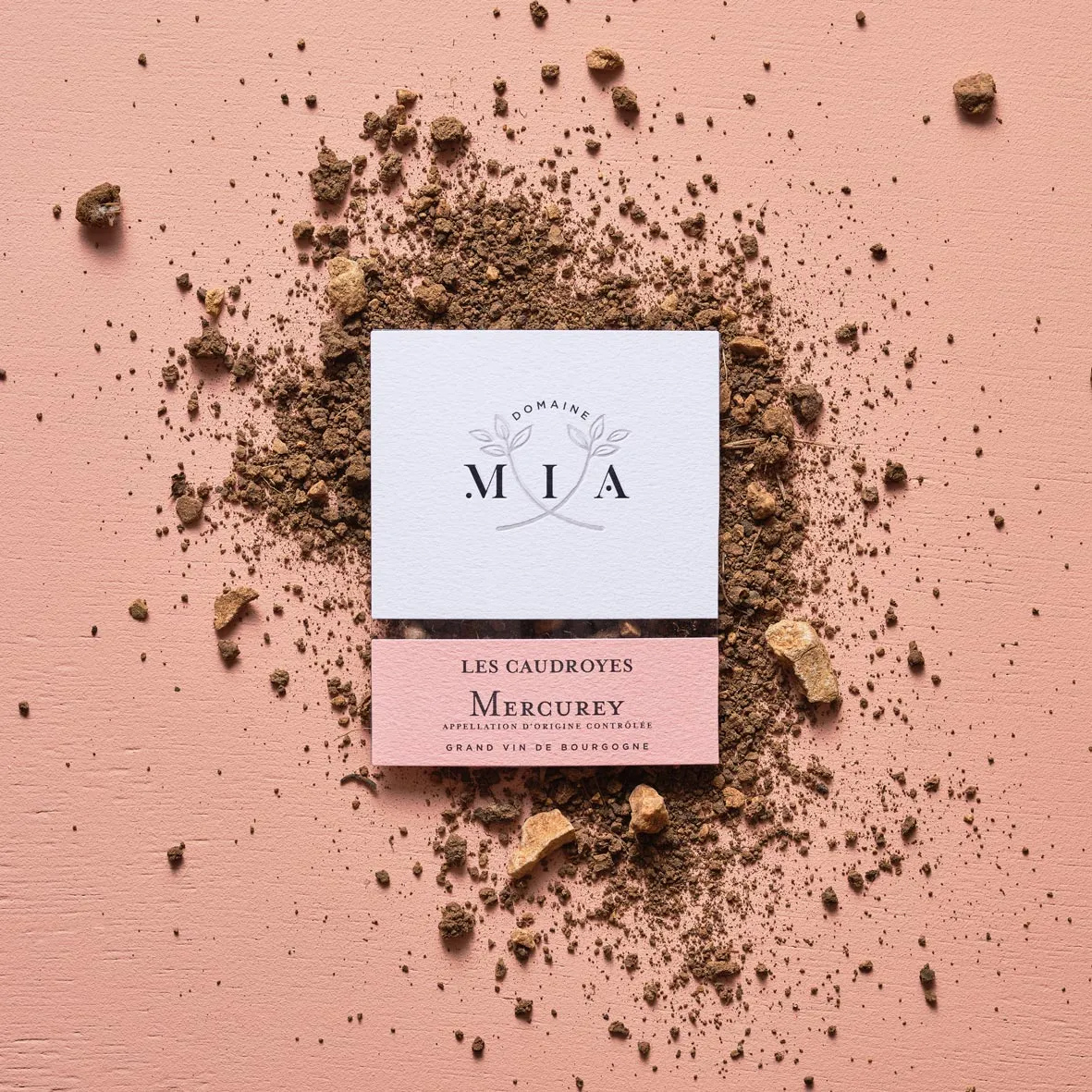 Etiquette Les Caudroyes Rouge - Vin de Bourgogne Bio - Domaine Mia
