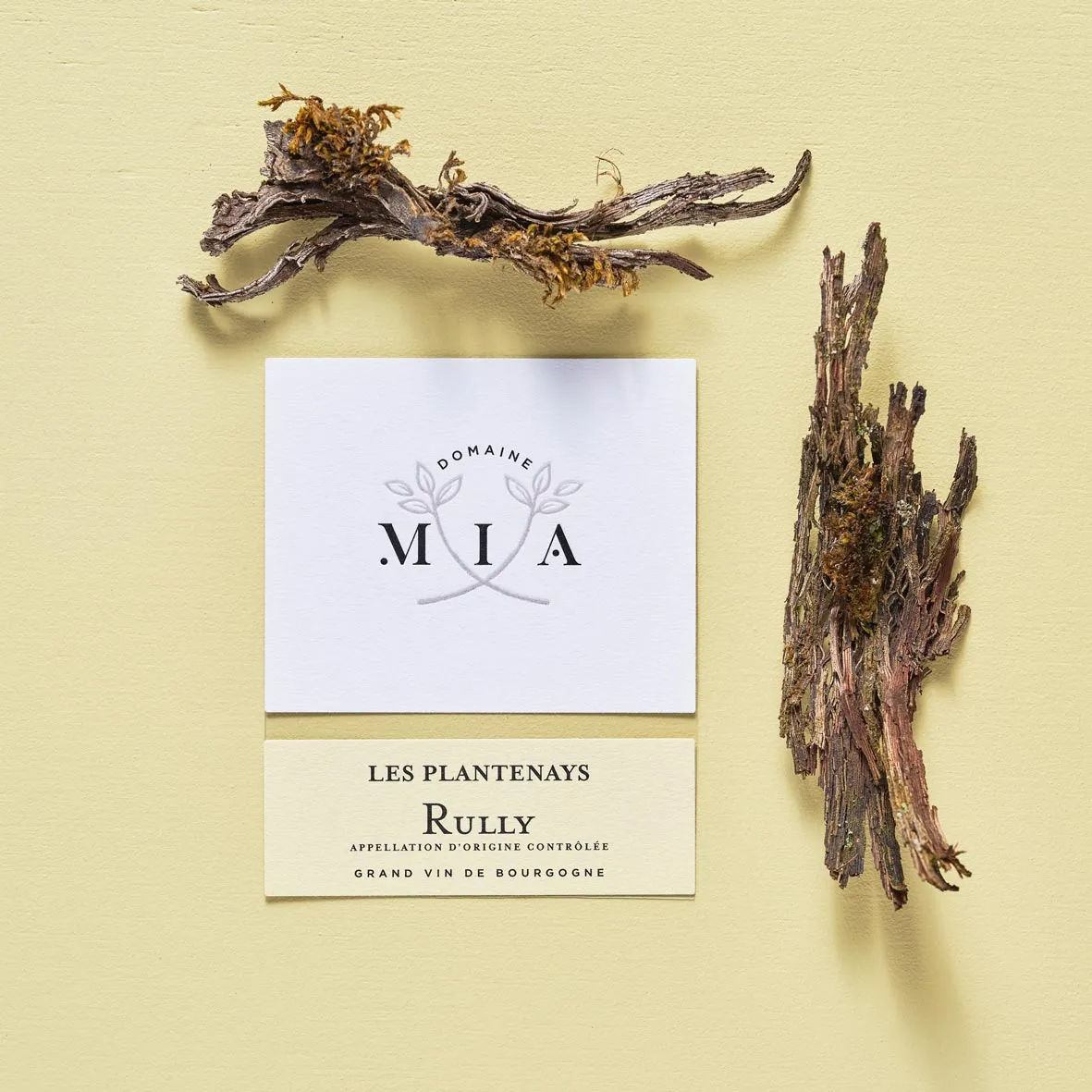 Etiquette Les Plantenays - Rully Blanc - Bio - Domaine Mia