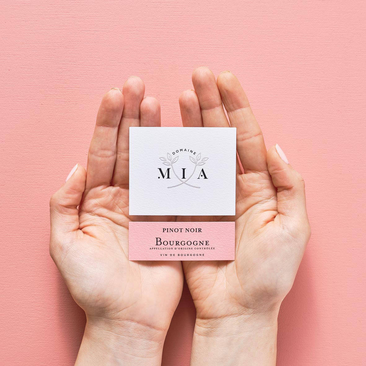 Etiquette Vin de Bourgogne Pinot Noir - Domaine Mia
